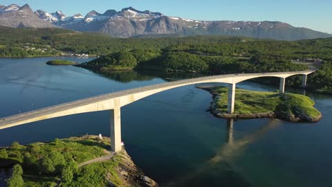 bridge over whirlpools of the maelstrom of saltstraumen nordland norway beautiful