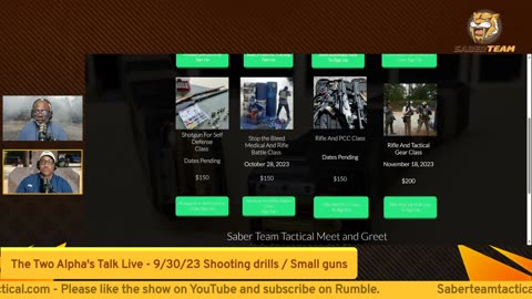 The Two Alpha's Talk Live - 9/30/23 Shooting drills / Small guns