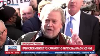 Steve Bannon sentenced to four months in prison for contempt of Congress