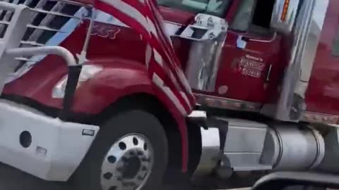 Massive Truckers Convoy with honks heading to DC Date: March 19th, 2022