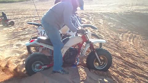 Waynoka Sand Dunes On a yamaha big wheel