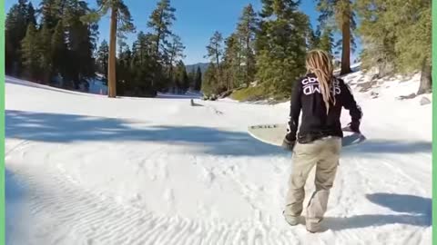 Skimboarding On Snow 🥶