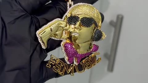 Real Gold & Diamond Custom Mini-Me Pendant