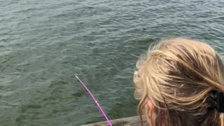 Kiddo Freaks Out Over Her First Fish