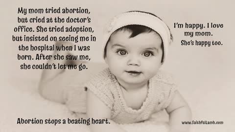 ONE MINUTE for GOD. Hard TRUTH: ABORTION has lasting effects on the WOMAN.