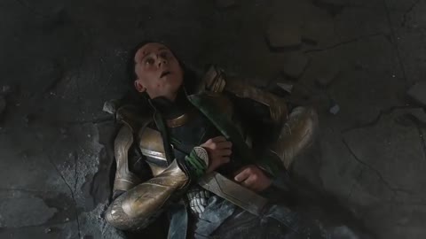 Hulk goes upside Loki's head