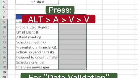How to create a dropdown list with data validation in Excel #technicalbuddy