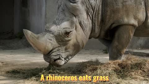 I know now that rhinos eat grass
