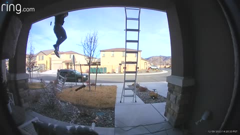 Man Falls From Roof and Deftly Rolls Into His Landing