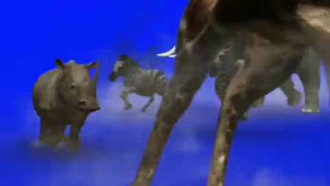 FX Guru Zoo Escape On Blue Screen ## rumble video## funny animals##