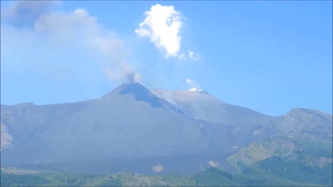 Mt Etna Eruption Time Lapse 20 July 2019