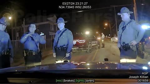 Arkansas State Police take control of HIGH SPEED PURSUIT with old Chevy Silverado - PIT Maneuver