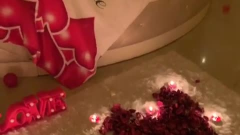 A wife made surprise for her husband Romantic