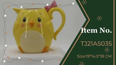 how to manufacture ceramic kettle with yellow chicken shaped