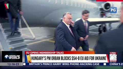 Hungary’s pm Orban blocks $54-B EU aid for Ukraine