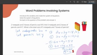 Solving the system of two linear equations - IntoMath