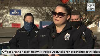Officer Brenna Hosey retells what happened in Nashville after a vehicle explosion in Nashville