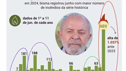 Luladrão campeão de queimadas na Amazônia.