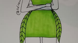 Tinkerbell Inspired Fashion Illustration Speed Colouring