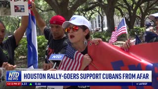 Houston Rally-Goers Support Cubans From Afar