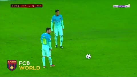 Leo Messi outstanding free-kick goal vs Athletic Bilbao