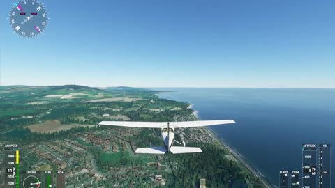 Flight Sim 2020 Courtown to Gorey (Wexford) to Arklow (Wicklow) Ireland and back via Tara Hill.