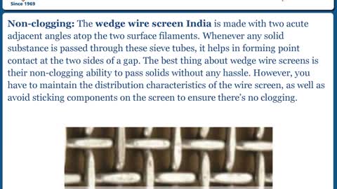 Advantages of Wedge Wire Screen Components