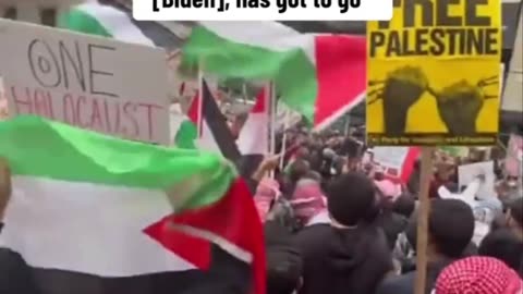 Pro-Palestine Protestors outside of NY Stock Exchange: "Genocide Joe, Has go to Go!"