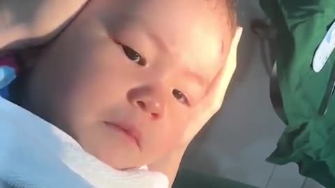 Brave Baby Girl Gets Stitches