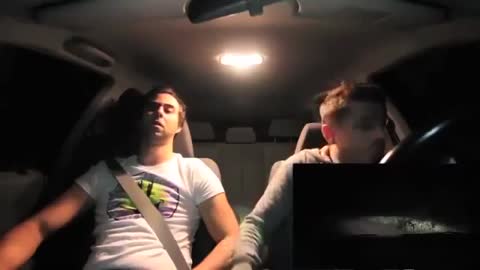 Prank of the ghost in the car