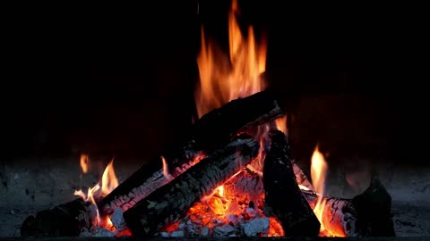 Fireplace burning 3 hours to Relax Screensaver