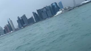 City view of singapore from a cruise