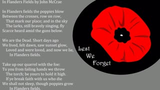 In Flanders Fields by John McCrae, read by Jorj