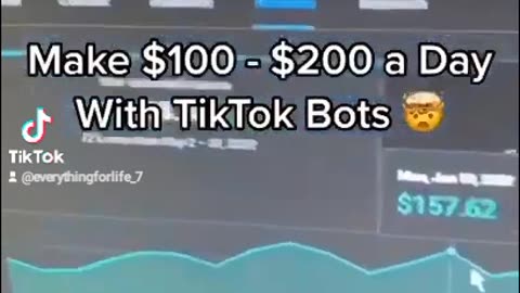 Make $100-$200 a day on TikTok using bots