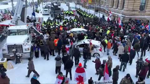 Police assault peaceful Protesters Ottawa Feb 19 2022