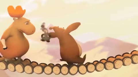 Rabbit's fight in crossing the bridge | Cute fighting between rabbit |