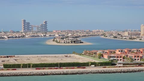View of Palm Island and Atlantis hotel from Costa Toscana ship