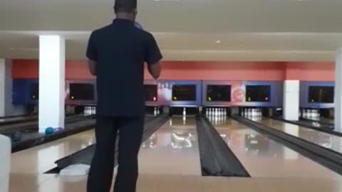 Playing bowling