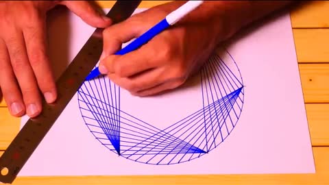 Learn To Draw Geometric Star Of David Crossed In Straight Lines Pattern