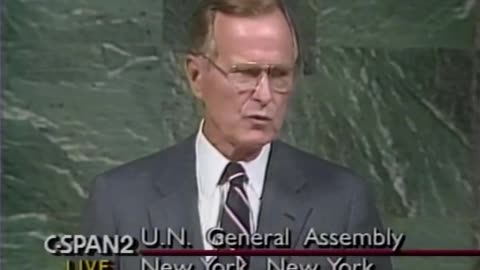 George Bush 1991 'Our quest for a new world order' C-SPAN.org