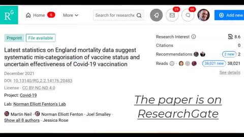 Prof Norman Fenton Explaining ONS Vaccine Data Anomalies