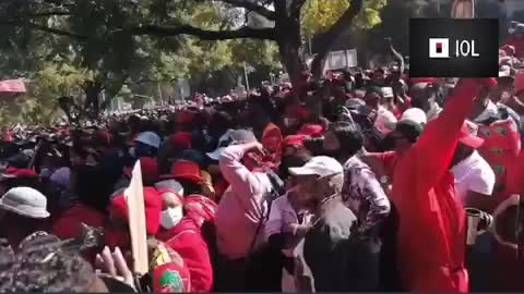 EFF leader Julius Malema at Vaccine protest