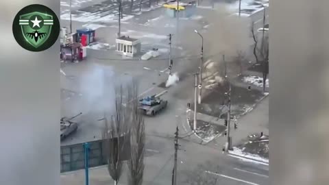 military update Footage appears to show Azov Battalion tanks firing down street in Mariupol Ukrain