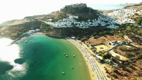 Beach village in Greece