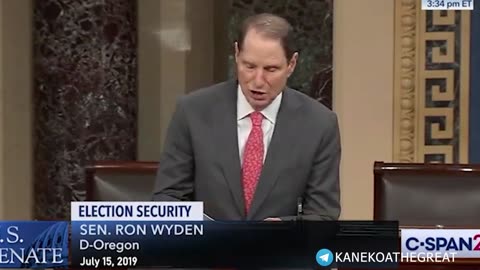 Democratic Senator Ron Wyden's warnings about voting machines and election software 2020
