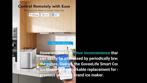 GoveeLife Smart Countertop Ice Makers, Self-Cleaning, Portable Ice Maker Works with Alexa, 9 Cu...