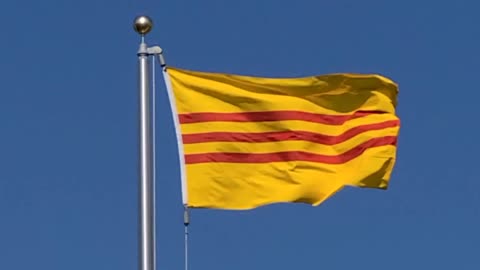 Cờ Việt Nam tung bay - Vietnamese flag waving