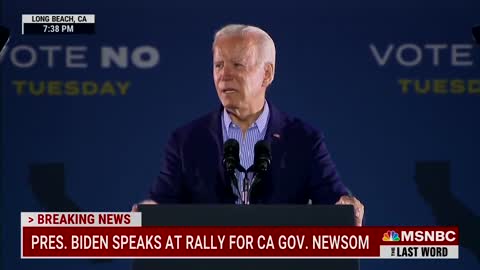 Biden Pleas For Newsom Vote