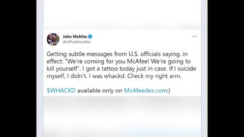 John McAfee - Dead Man Switch Activated