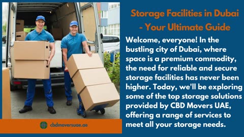 Unlock Extra Space with CBD Movers UAE Storage Solutions!